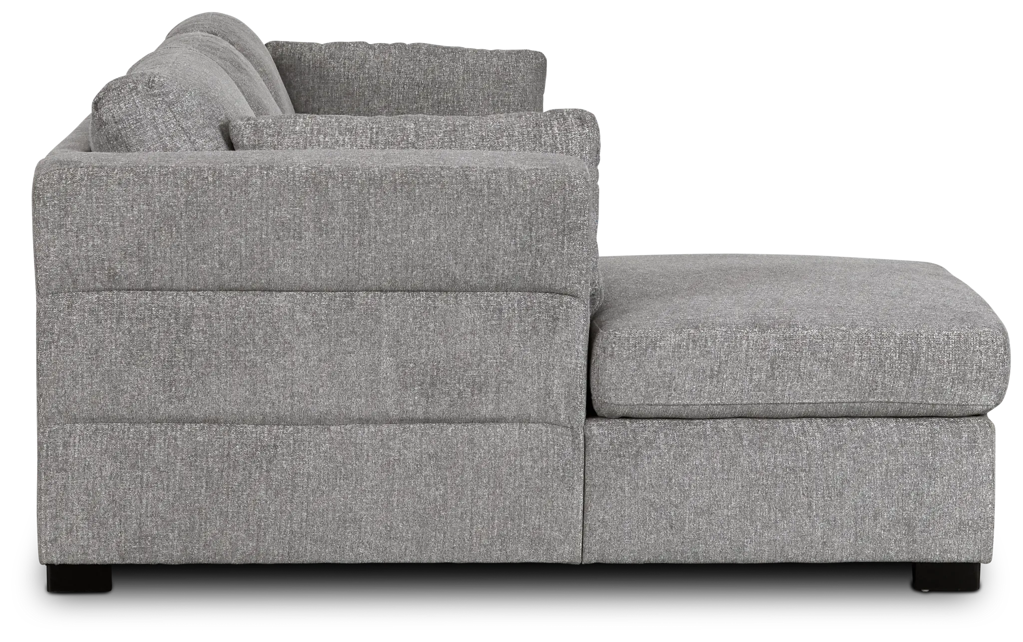 Amber Dark Gray Fabric Small Left Chaise Storage Sleeper Sectional