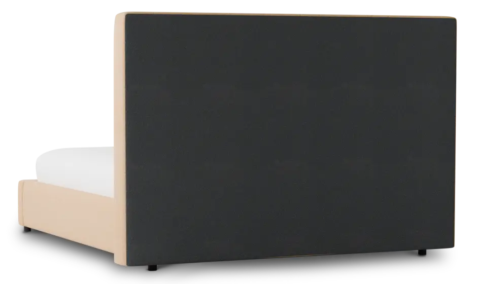 Grayton Merino Taupe 54" Upholstered Platform Bed Grayton Merino Taupe 54" Upholstered Platform Bed