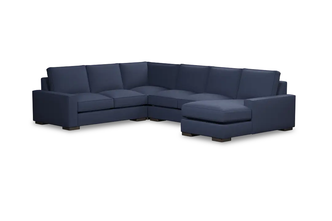 Edgewater Peyton Dark Blue Medium Right Chaise Sectional Edgewater Peyton Dark Blue Medium Right Chaise Sectional