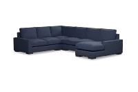 Edgewater Peyton Dark Blue Medium Right Chaise Sectional