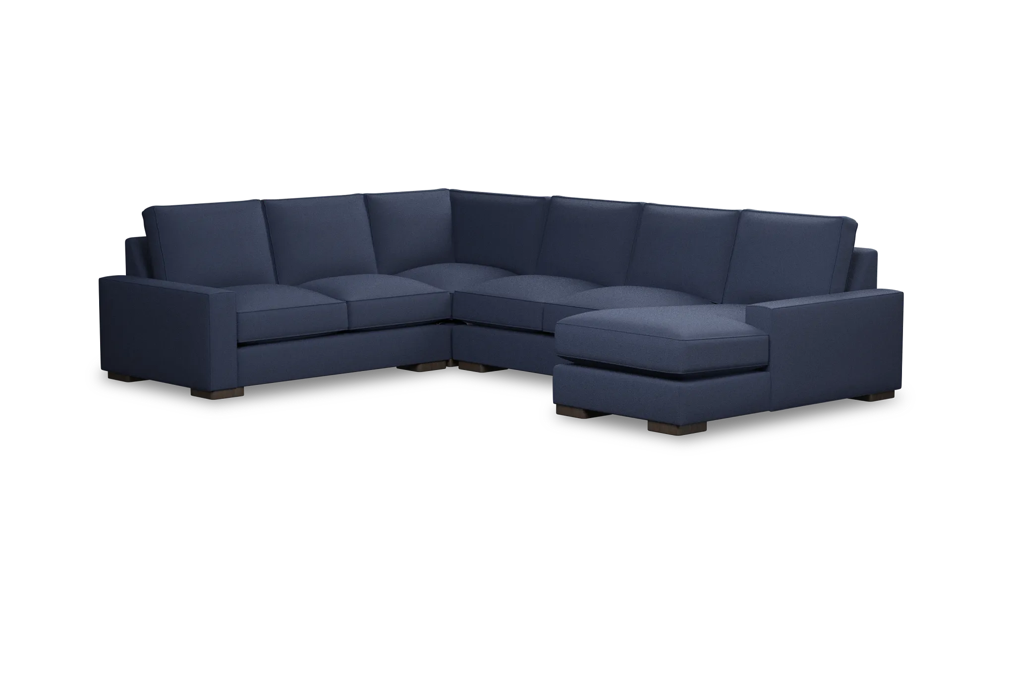 Edgewater Peyton Dark Blue Medium Right Chaise Sectional