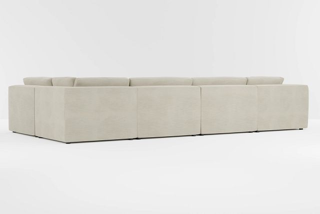 Destin Victory Ivory Fabric 8-piece Pit Sectional
