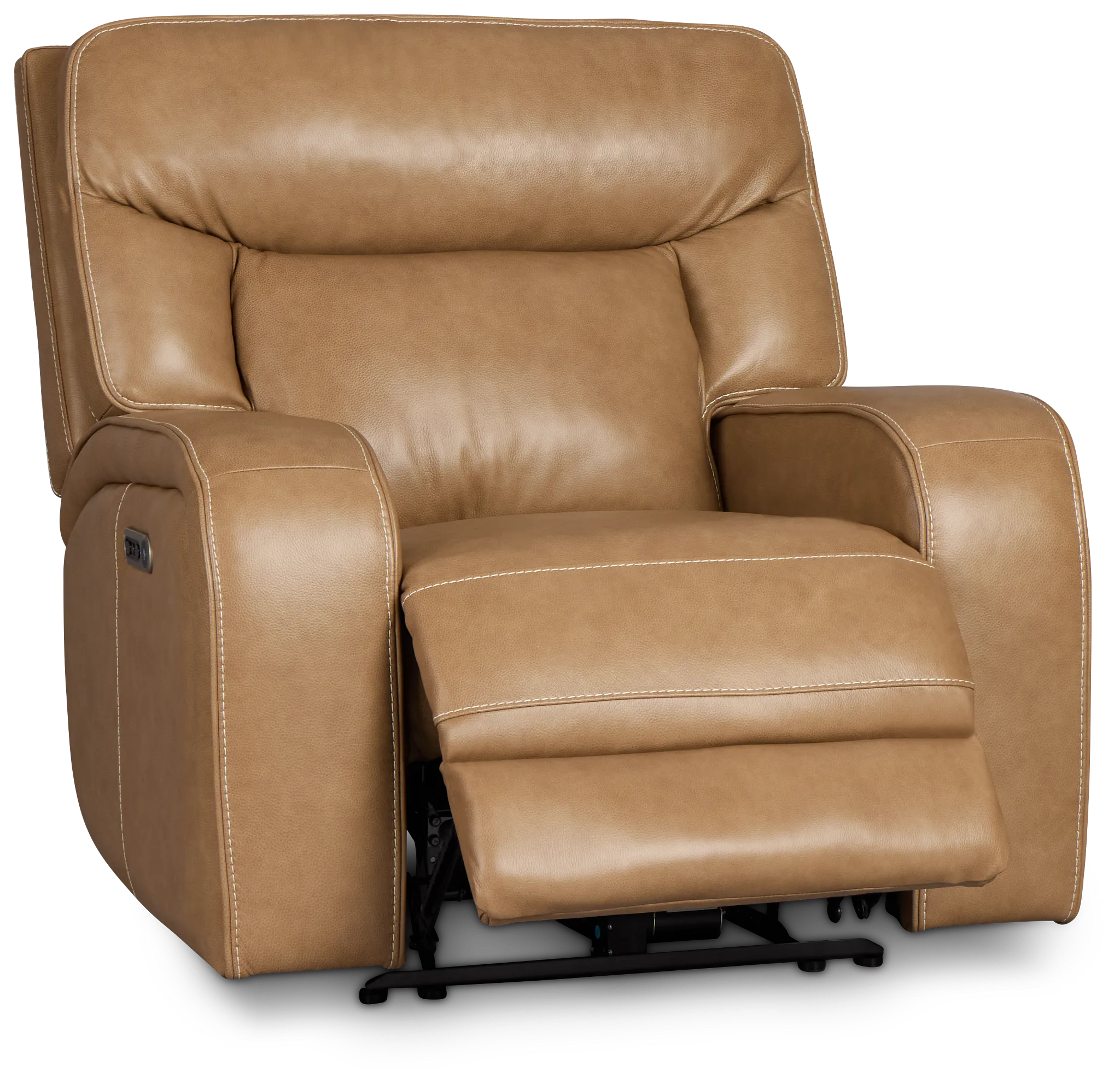 Jasper Light Brown Leather Power Recliner
