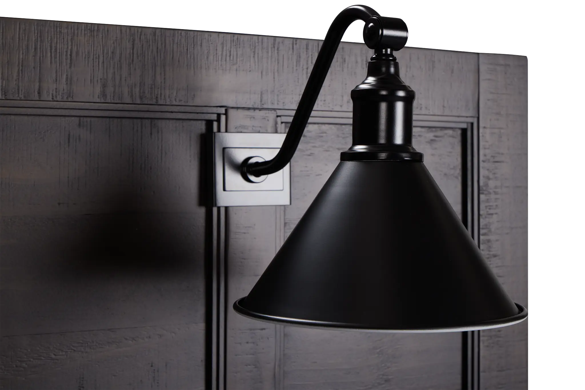 Heron Cove Dark Tone Panel Headboard With Lights Heron Cove Dark Tone Panel Headboard With Lights