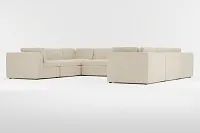 Destin Peyton Beige Fabric 8-piece Modular Sectional