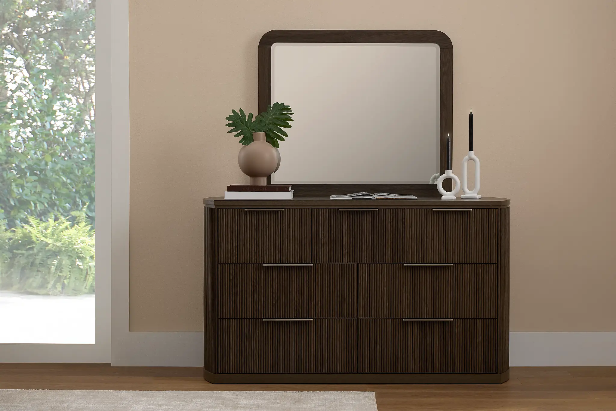Camden Dark Tone Dresser & Mirror Camden Dark Tone Dresser & Mirror