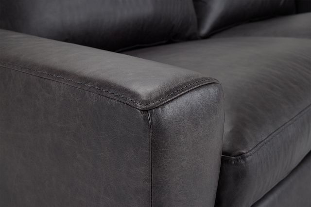 Bohan 89" Black Leather Sofa