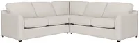 Asheville Light Taupe Fabric Two-arm Left Memory Foam Sleeper Sectional