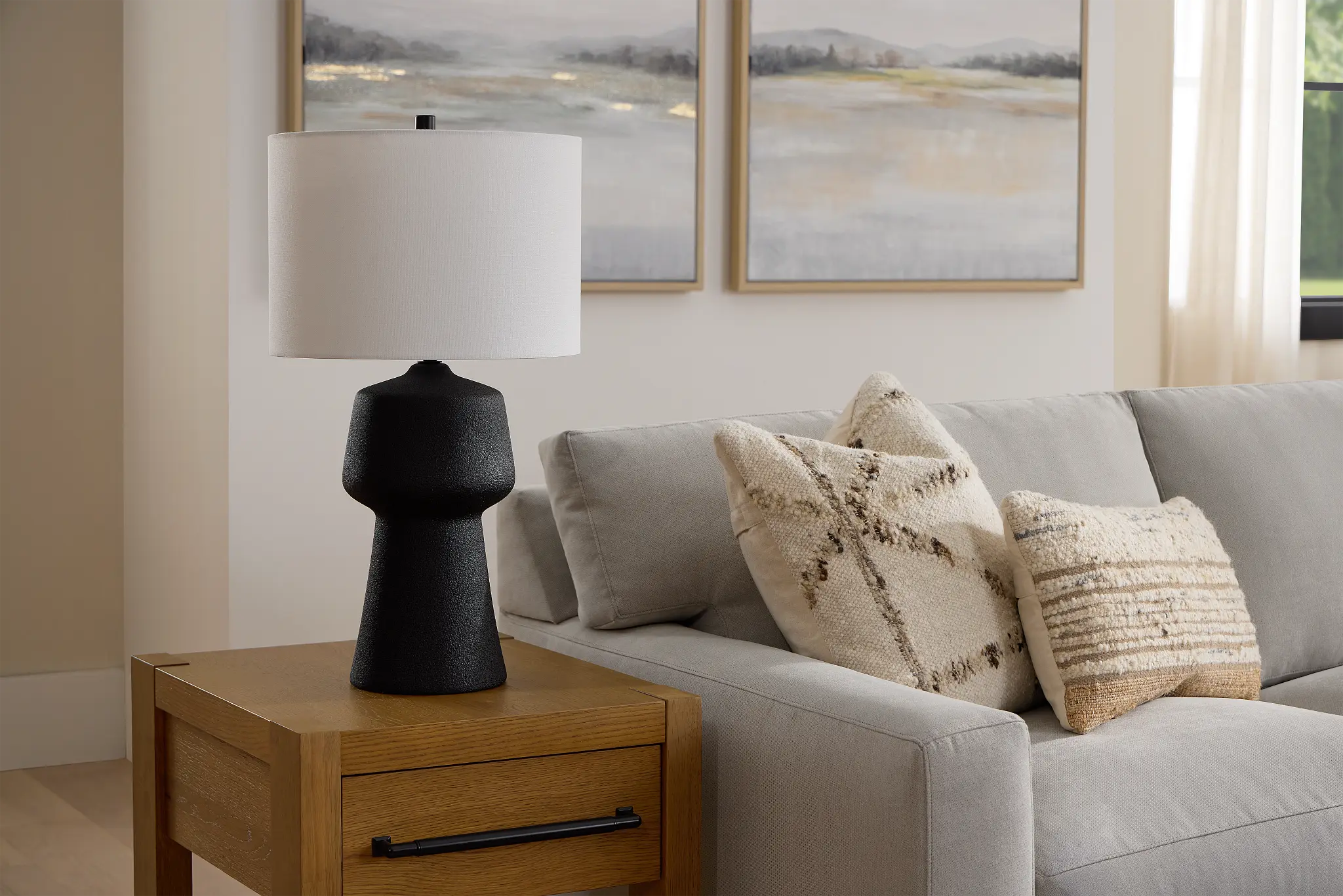 Miva Black Ceramic Table Lamp Miva Black Ceramic Table Lamp