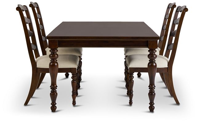 Savannah Dark Tone Rect Table & 4 Chairs (2)