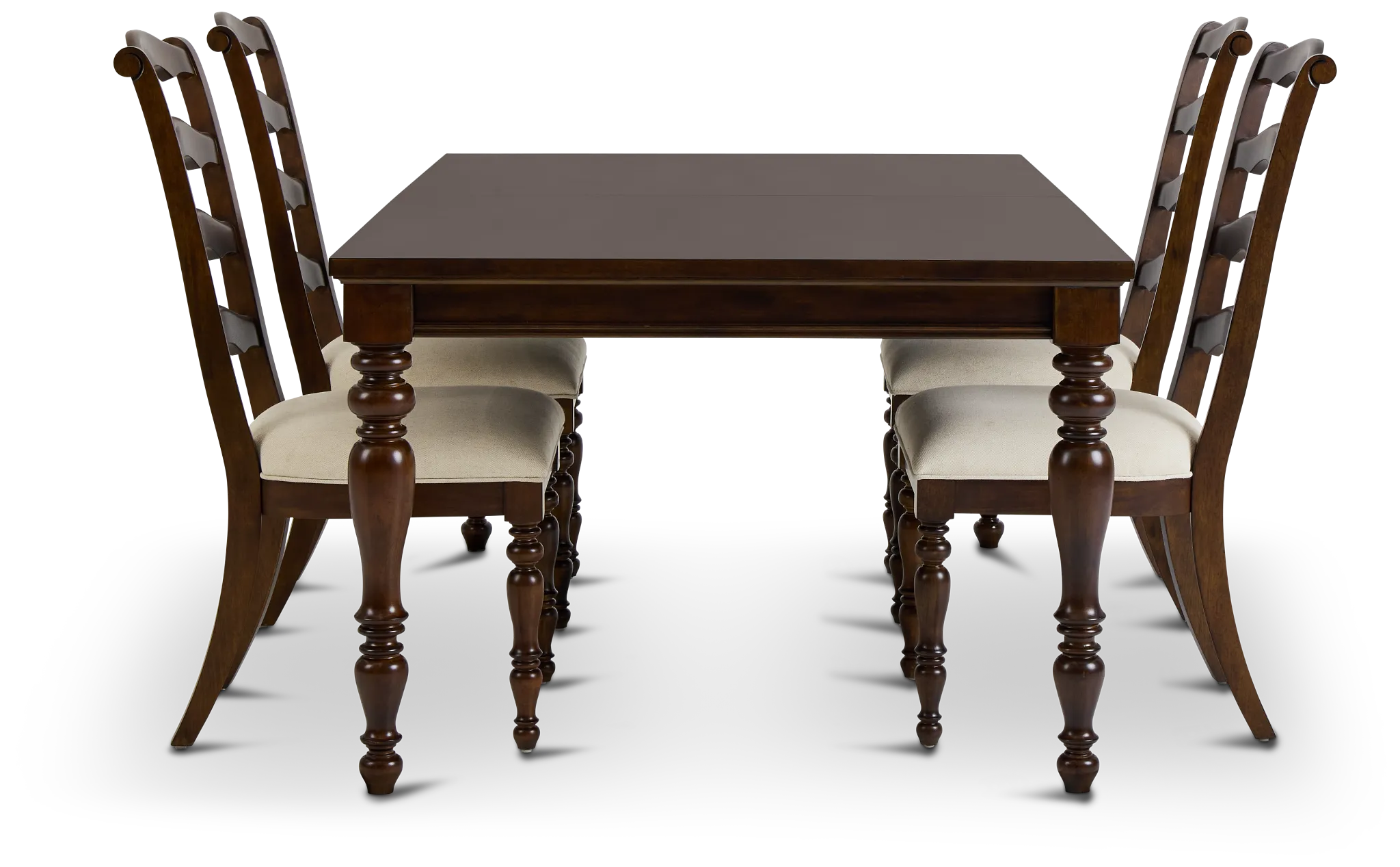 Savannah Dark Tone Rect Table & 4 Chairs