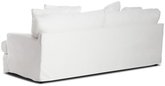Delilah White Fabric Sofa (4)
