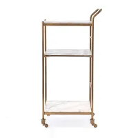 Four Hands Feri White Square Bar Cart