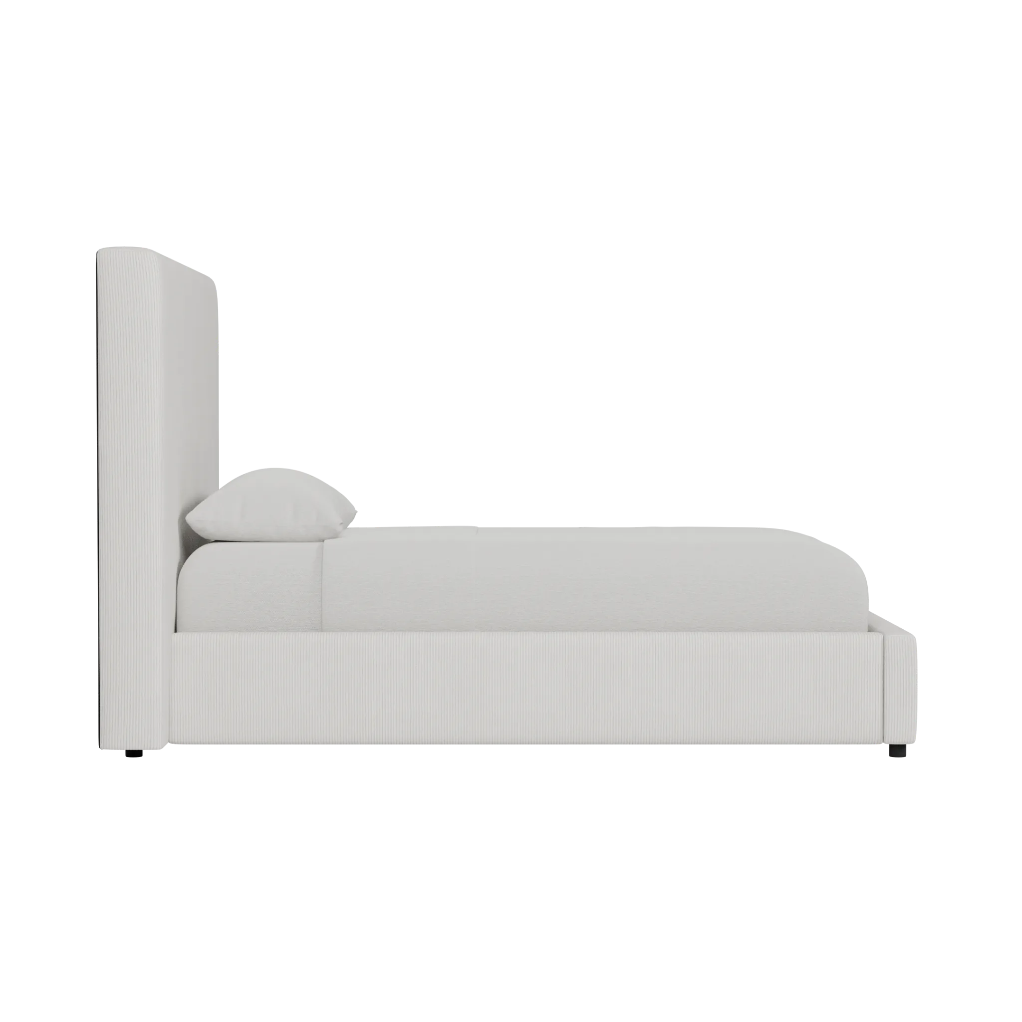 Grayton Lucy Light Beige 54" Upholstered Platform Bed