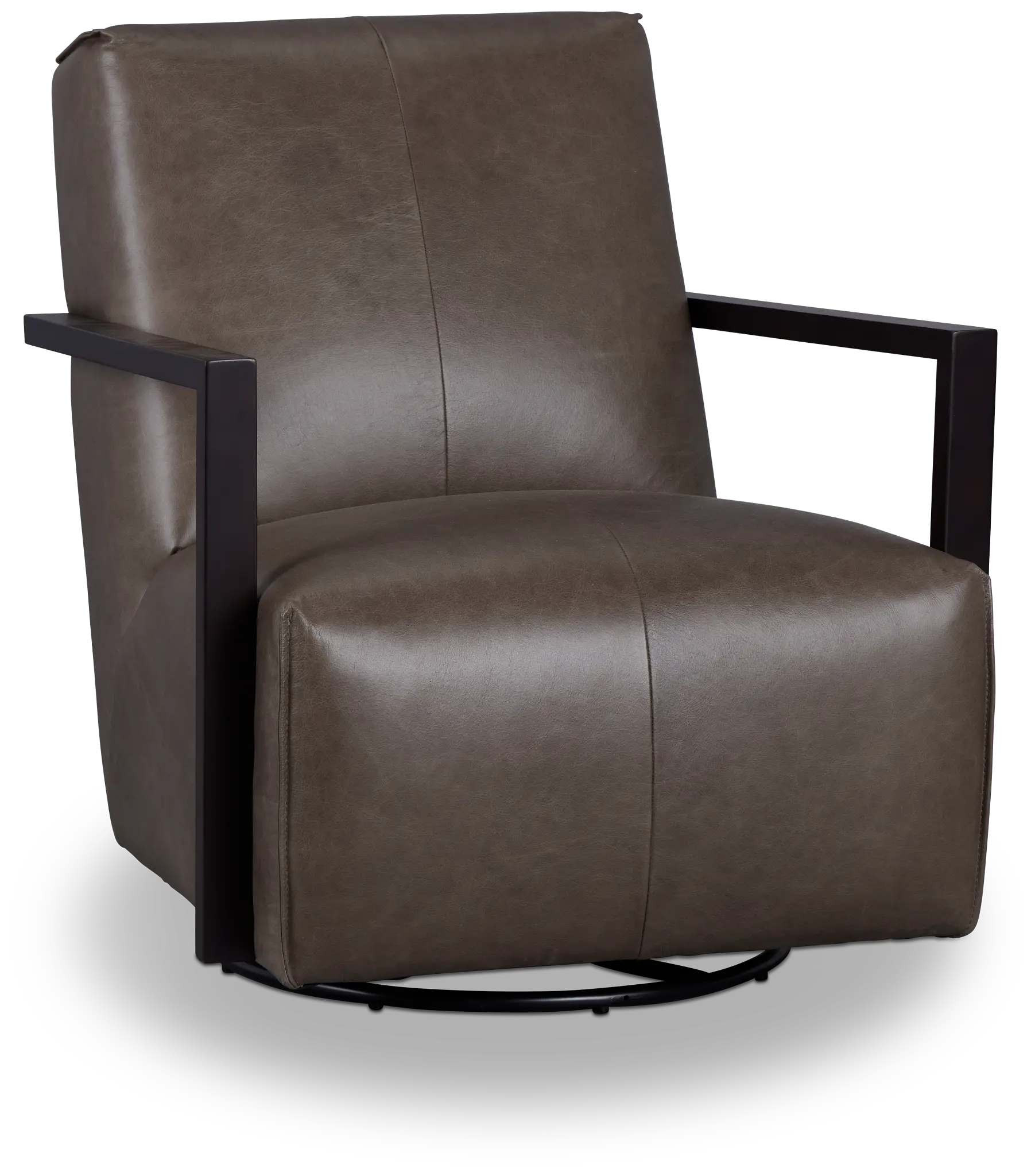 Lucas Dark Gray Leather Swivel Rocker Glider Lucas Dark Gray Leather Swivel Rocker Glider