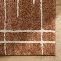 Elio Orange 10x13 Area Rug