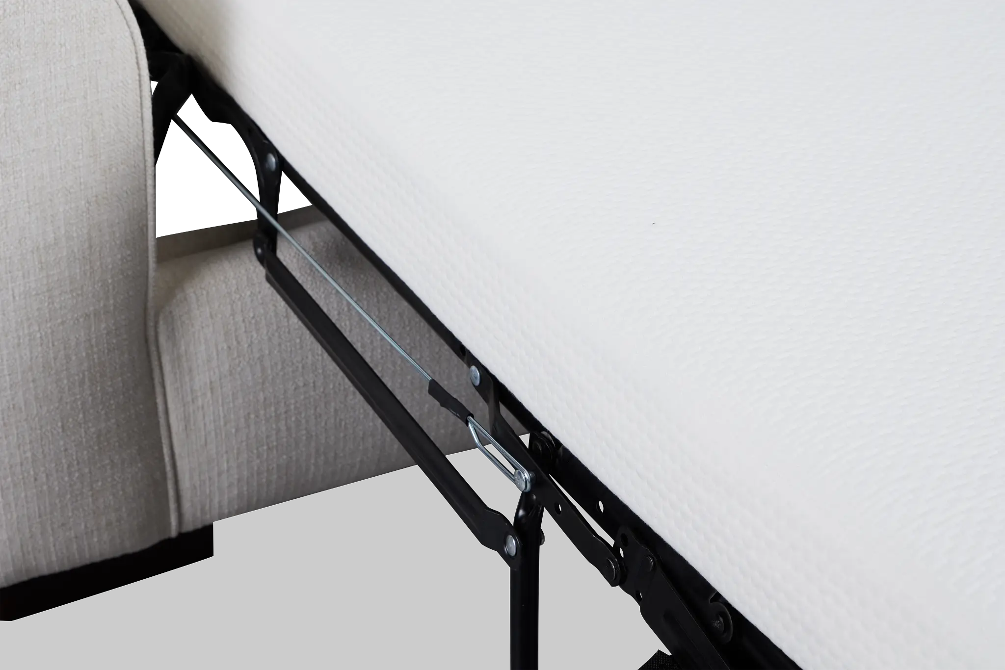 Austin White Fabric Memory Foam Sleeper Austin White Fabric Memory Foam Sleeper