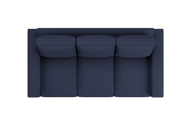 Edgewater Peyton Dark Blue 84" Sofa W/ 3 Cushions