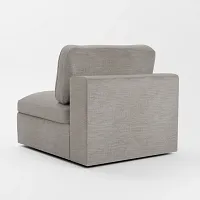 Destin Maguire Pewter Fabric Swivel Chair