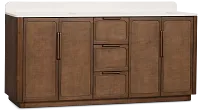 Pacific Mid Tone 72" Double Bathroom Vanity