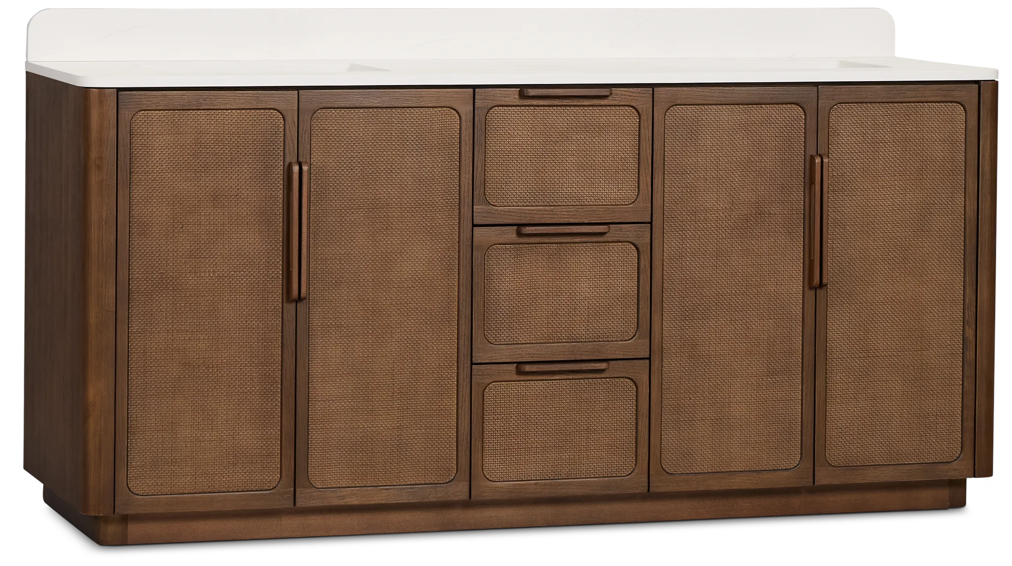 Pacific Mid Tone 72" Double Bathroom Vanity