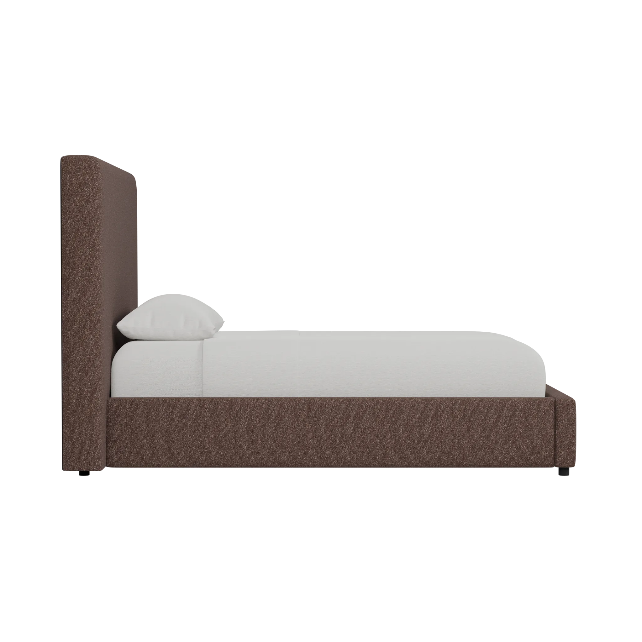 Grayton Elite Dark Brown 54" Upholstered Platform Bed