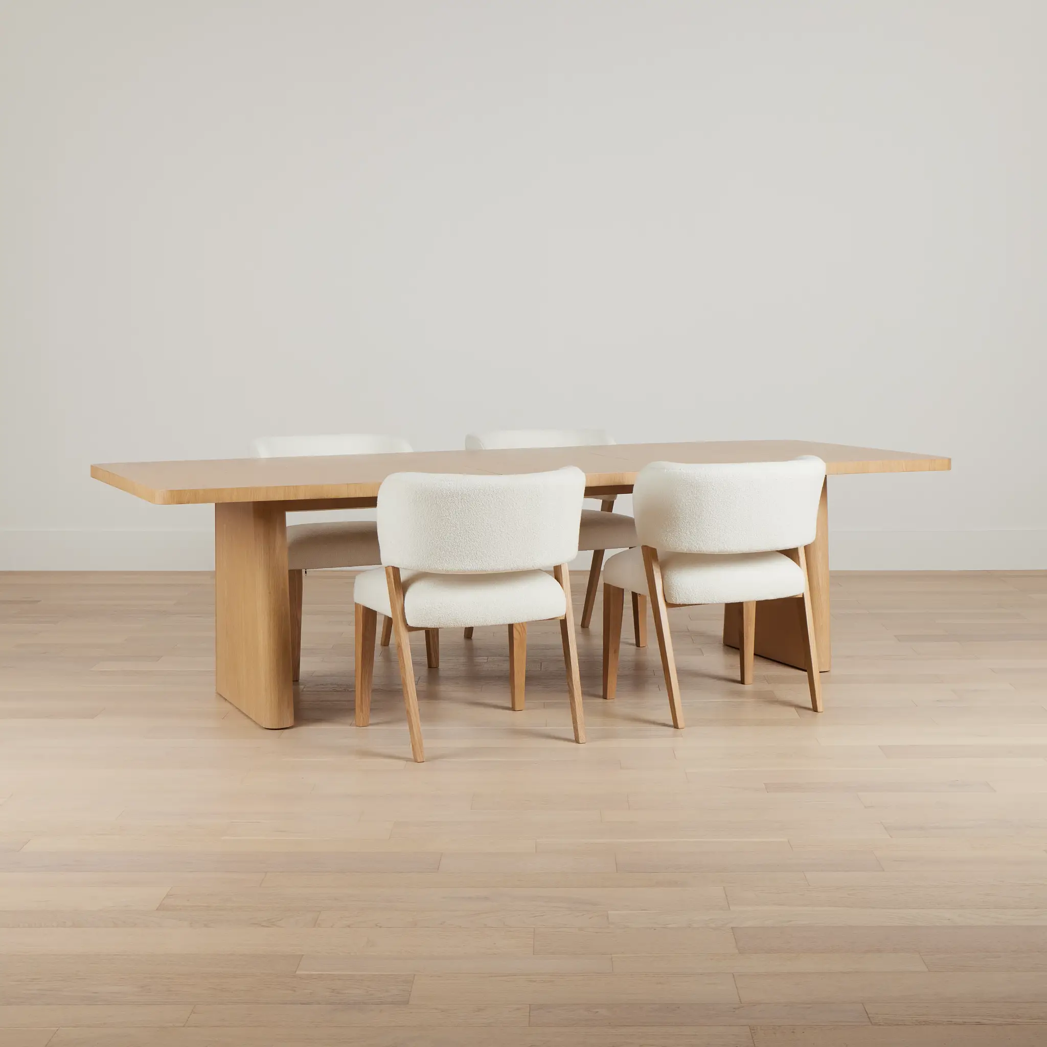 Malibu Light Tone Rect Table & 4 Upholstered Chairs Malibu Light Tone Rect Table & 4 Upholstered Chairs