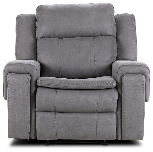 Scout Gray Micro Power Recliner With Power Headrest (4)
