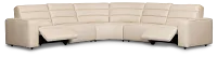 Sawyer Ivory Micro Small Dual Power Reclining Two-arm Sectional