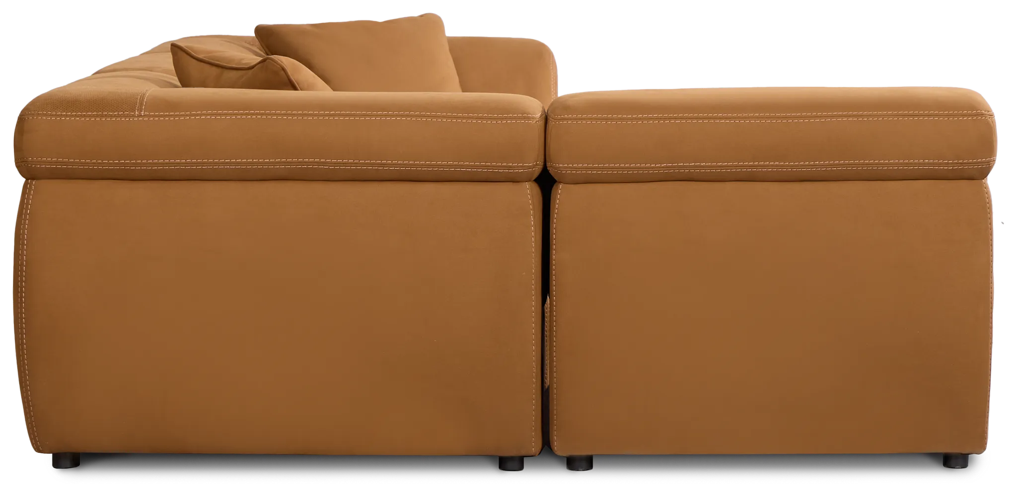 Aria Medium Brown Micro Immersive 4-piece Modular Sectional W/2 Speakers