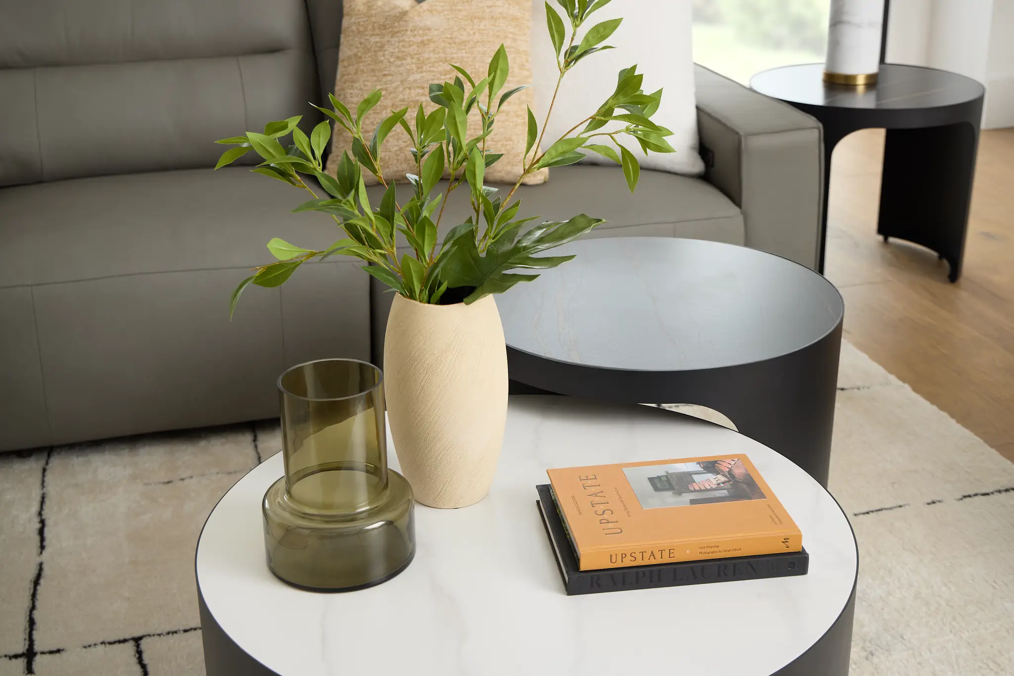 Abel White Round Coffee Table Abel White Round Coffee Table