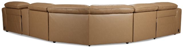 Ryland Brown Lthr/vinyl Medium Dual Power 2-arm Reclining Sectional