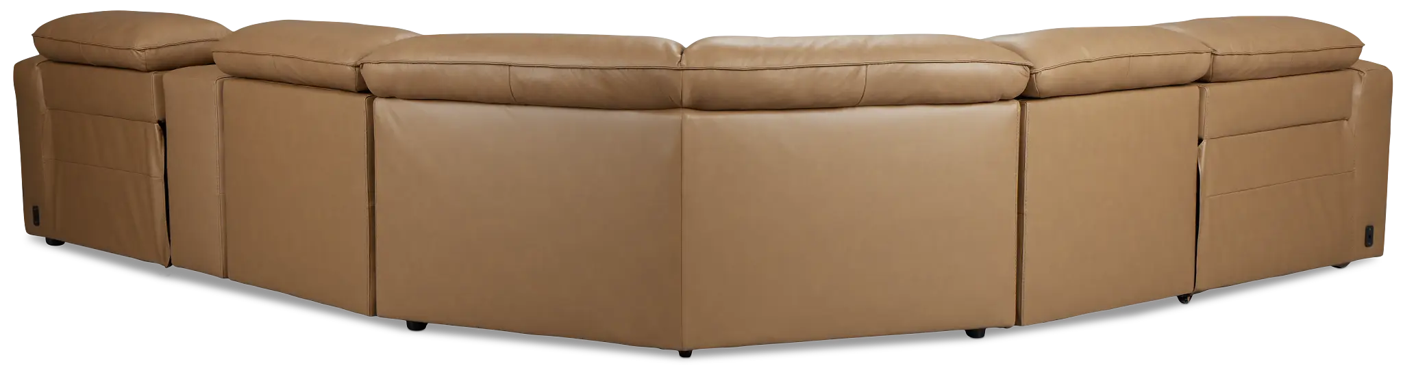 Ryland Brown Lthr/vinyl Medium Dual Power 2-arm Reclining Sectional Ryland Brown Lthr/vinyl Medium Dual Power 2-arm Reclining Sectional