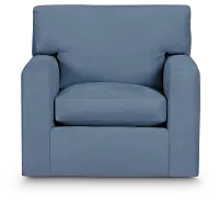 Hudson Blue Fabric Swivel Chair