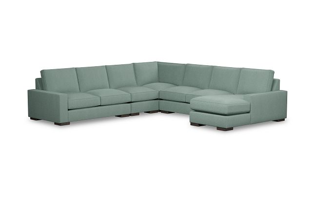 Edgewater Delray Light Green Large Right Chaise Sectional (0)