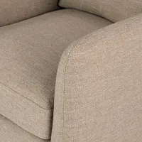 Four Hands Mika Taupe Slipcover Swivel Accent Chair