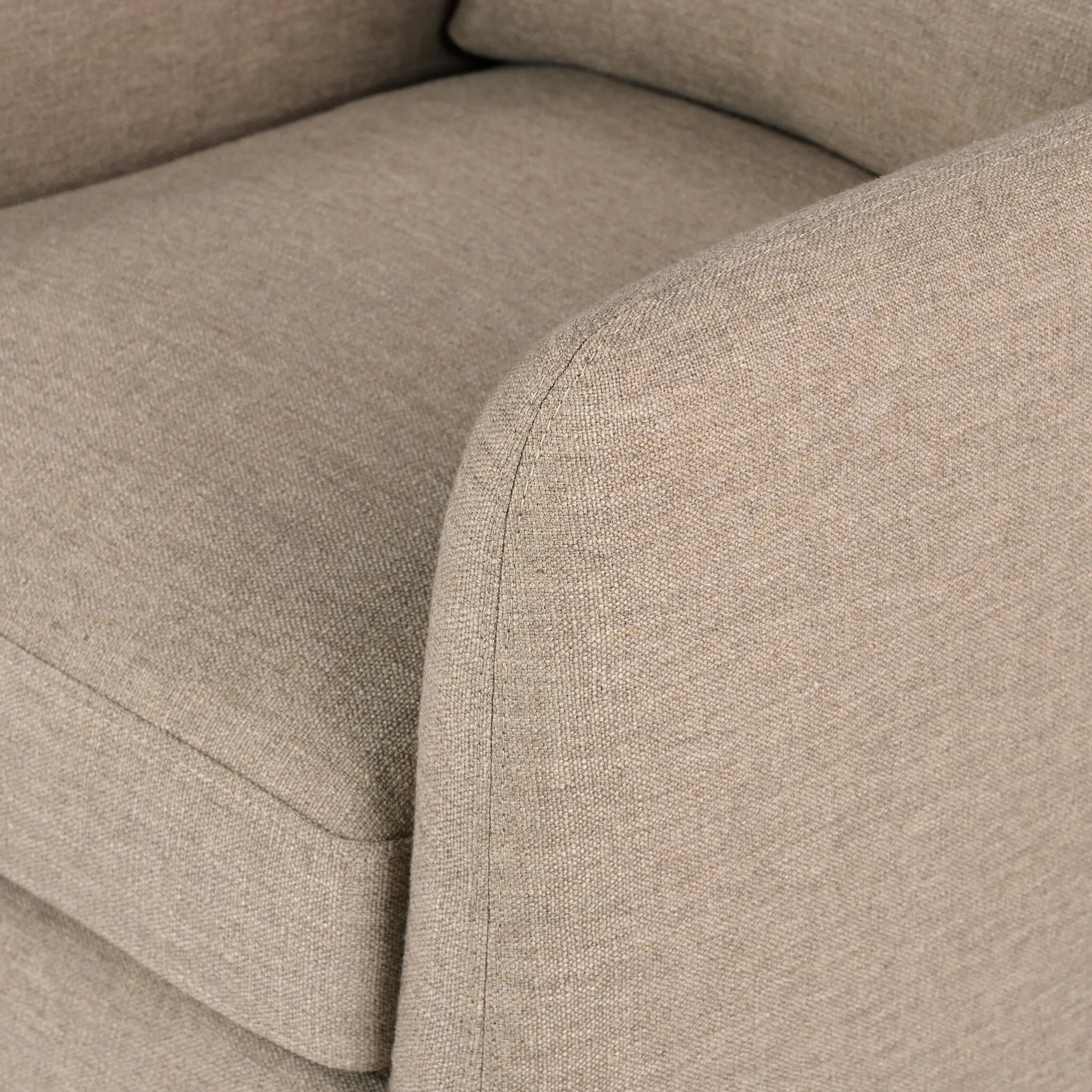 Four Hands Mika Taupe Slipcover Swivel Accent Chair