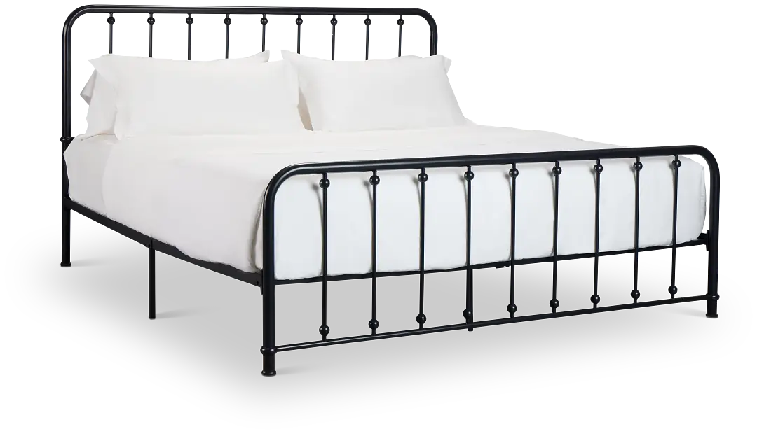 Rory Black Metal Panel Bed Rory Black Metal Panel Bed