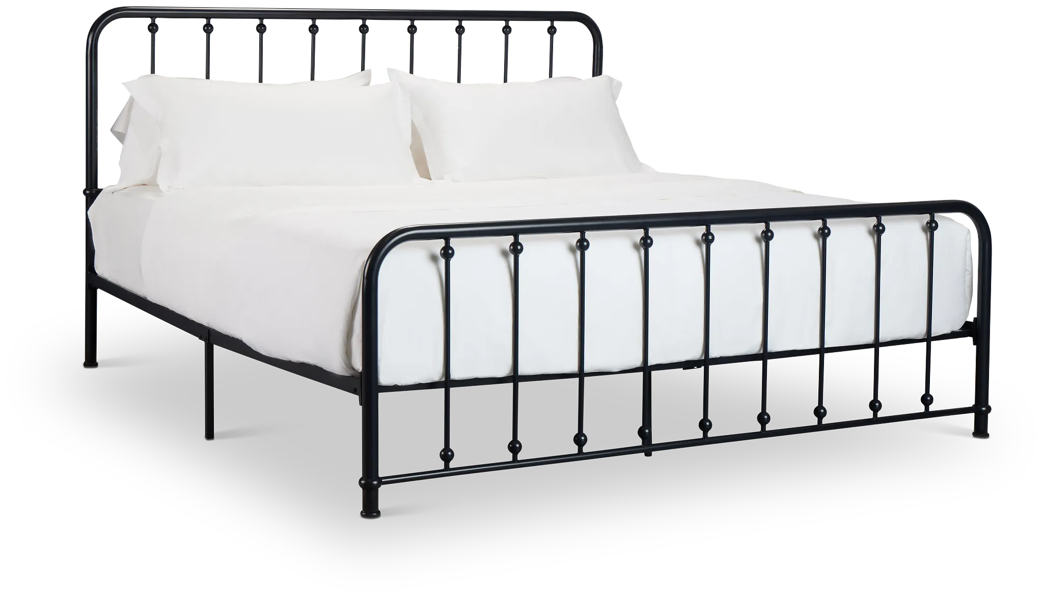 Rory Black Metal Panel Bed