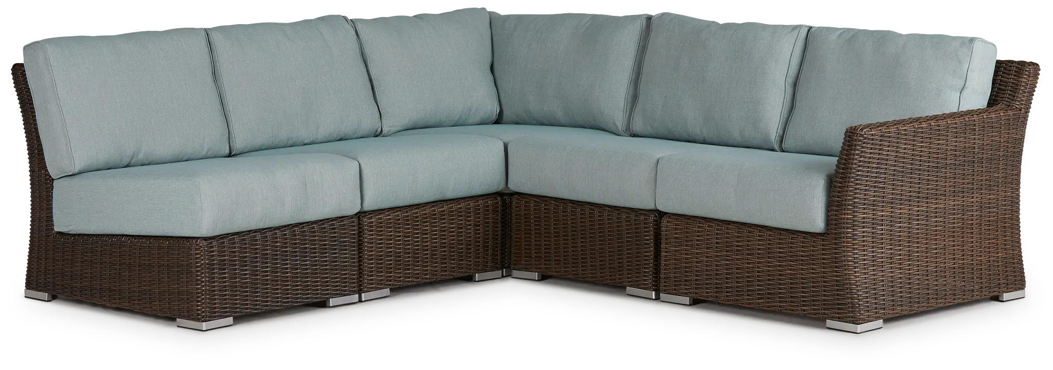 Southport Teal Right 5-piece Modular Sectional Southport Teal Right 5-piece Modular Sectional
