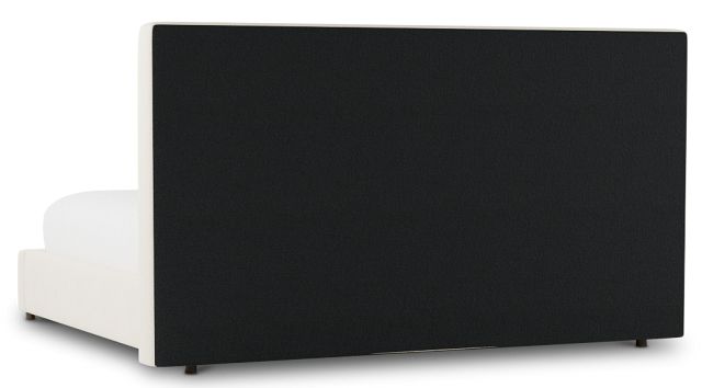 Grayton Gellar White 54" Upholstered Platform Bed