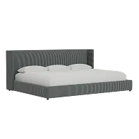 Captiva Lucy Navy 48" Upholstered Shelter Bed