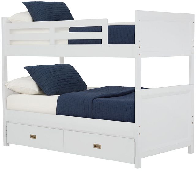 Ryder White Trundle Bunk Bed