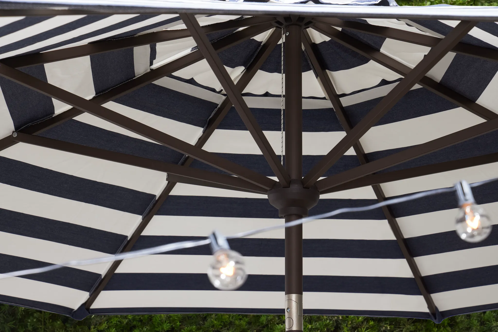 Maui Dark Blue Stripe Umbrella Set