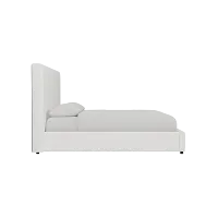 Grayton Sutton White 54" Upholstered Platform Bed
