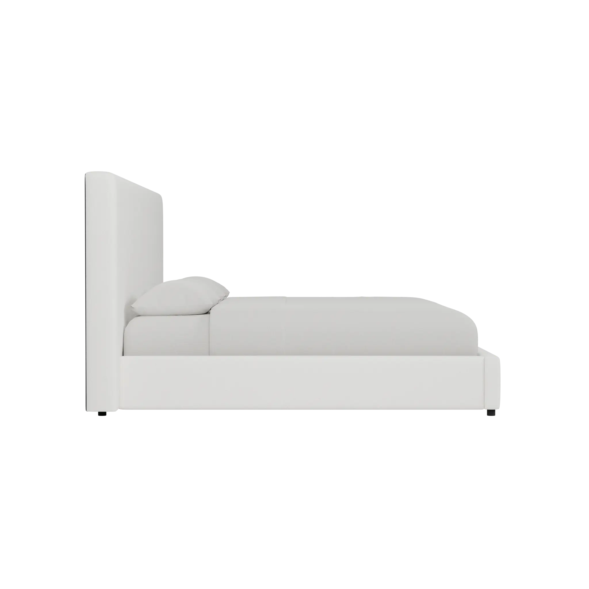Grayton Sutton White 54" Upholstered Platform Bed Grayton Sutton White 54" Upholstered Platform Bed