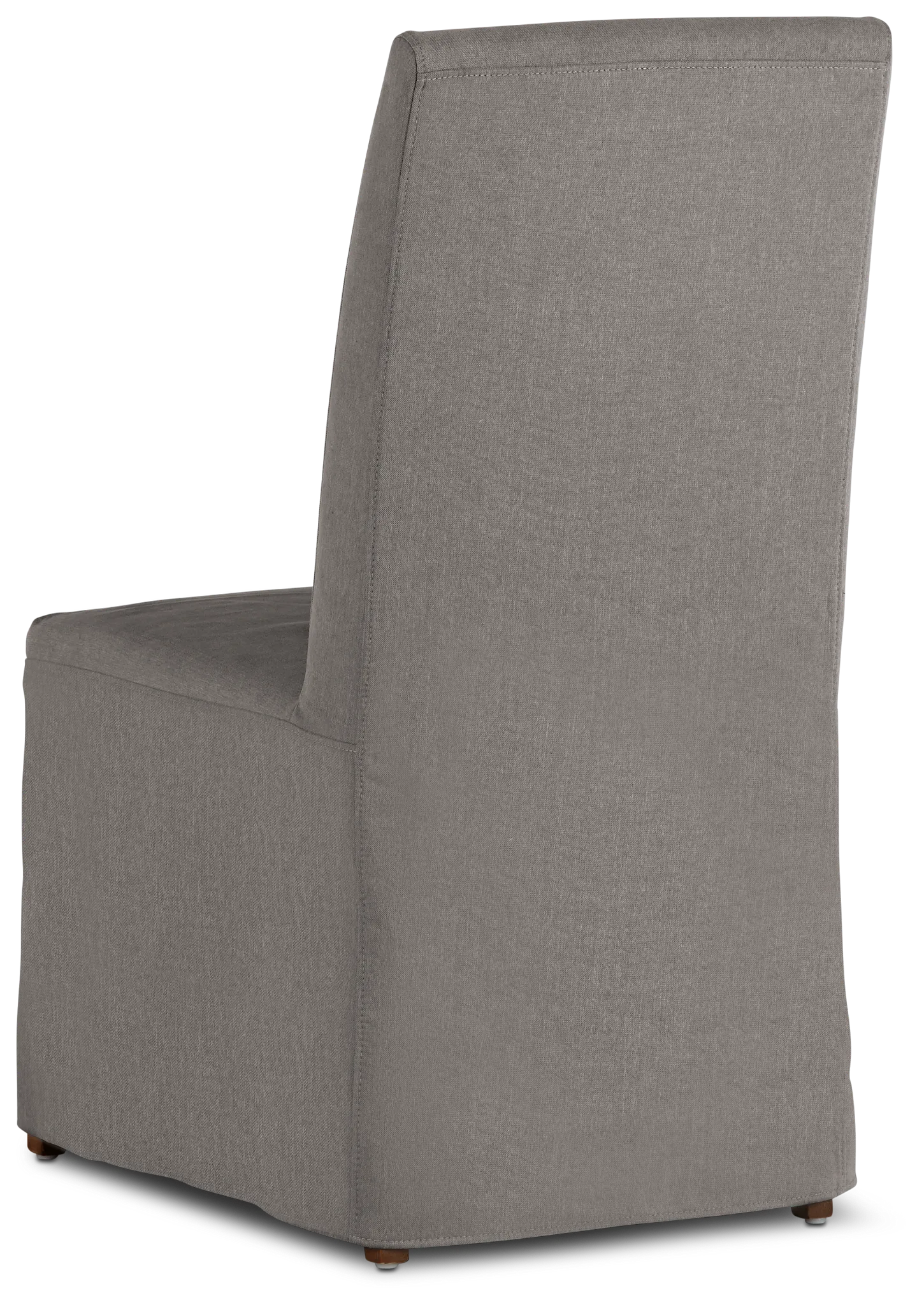 Harbor Dark Gray Long Slipcover Chair With Medium-tone Leg