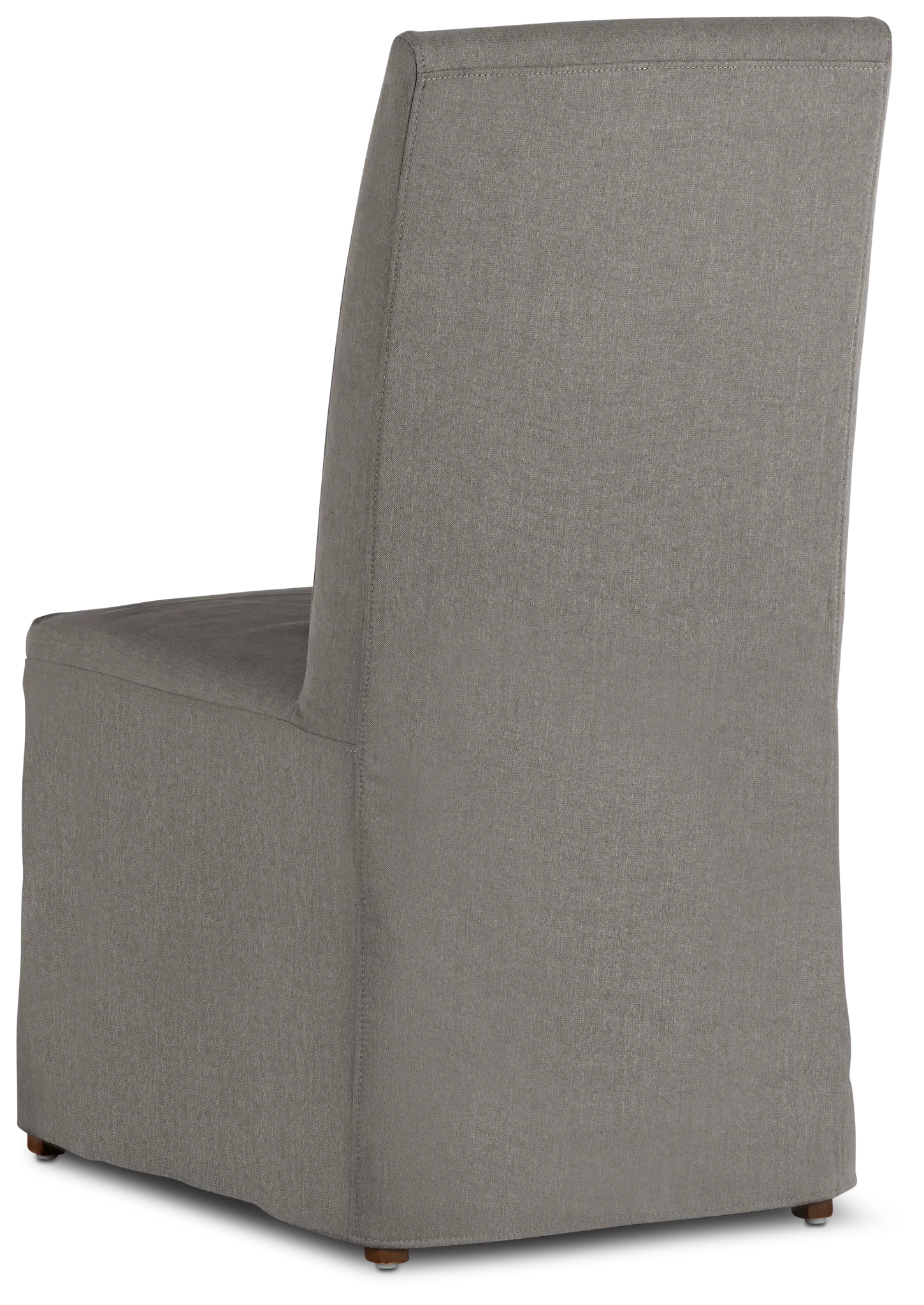 Harbor Dark Gray Long Slipcover Chair With Medium-tone Leg Harbor Dark Gray Long Slipcover Chair With Medium-tone Leg