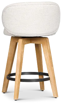 Arlo Light Gray Uph 24" Swivel Barstool