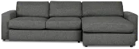 Brantley Dark Gray Fabric Right Chaise Sectional